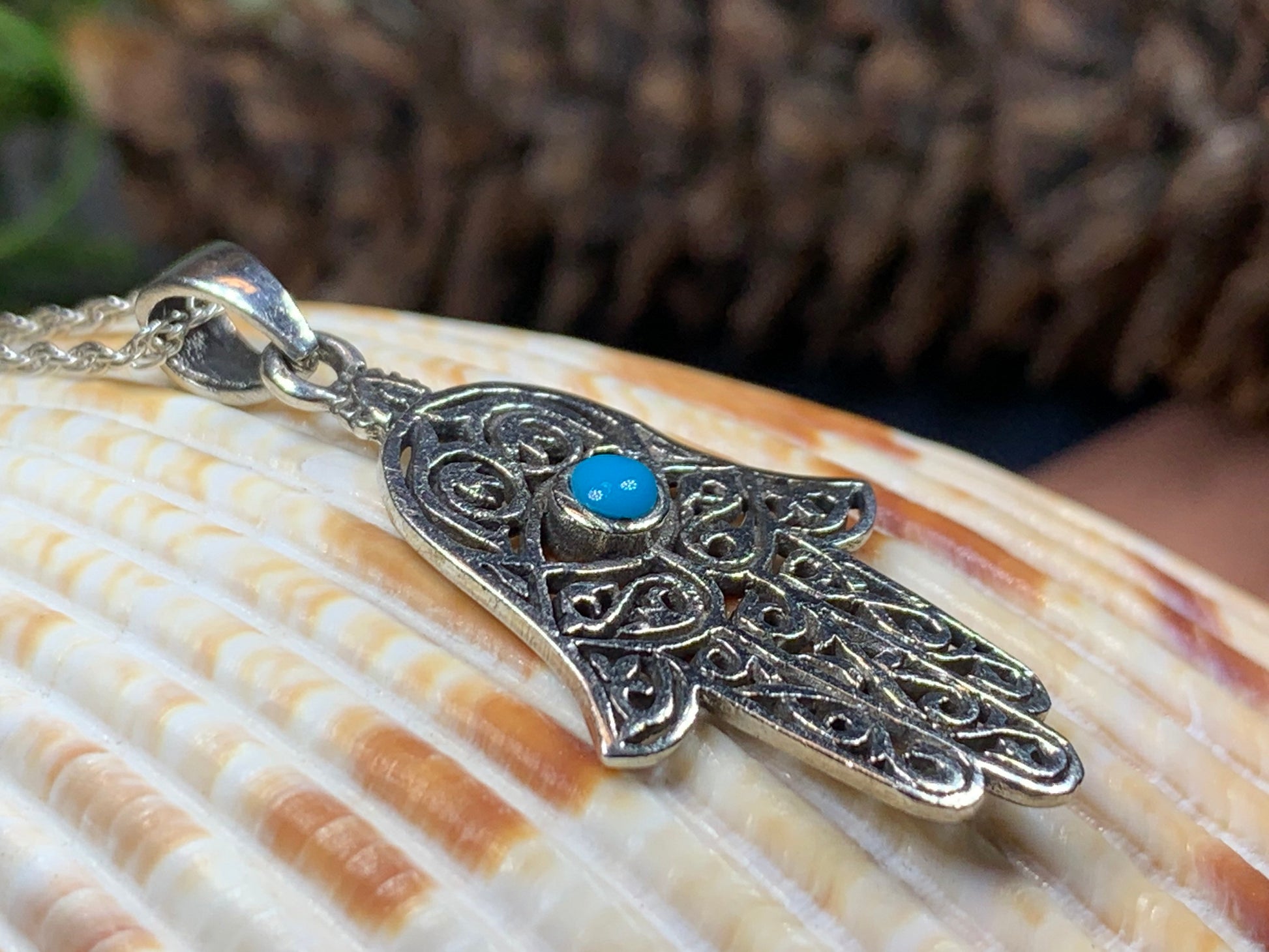 Blessings Hamsa Hand Necklace — view 6