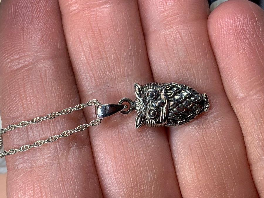 Owl Necklace, Bird Pendant, Nature Jewelry, Forest Jewelry, Pagan Jewelry, Mystical Jewelry, Gift for Her, Mom Gift, Wiccan Jewelry
