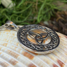 Load image into Gallery viewer, Trinity Knot Necklace, Celtic Necklace, Irish Jewelry, Anniversary Gift, Celtic Knot Necklace, Scotland Jewelry, Wiccan Jewelry, Triquetra
