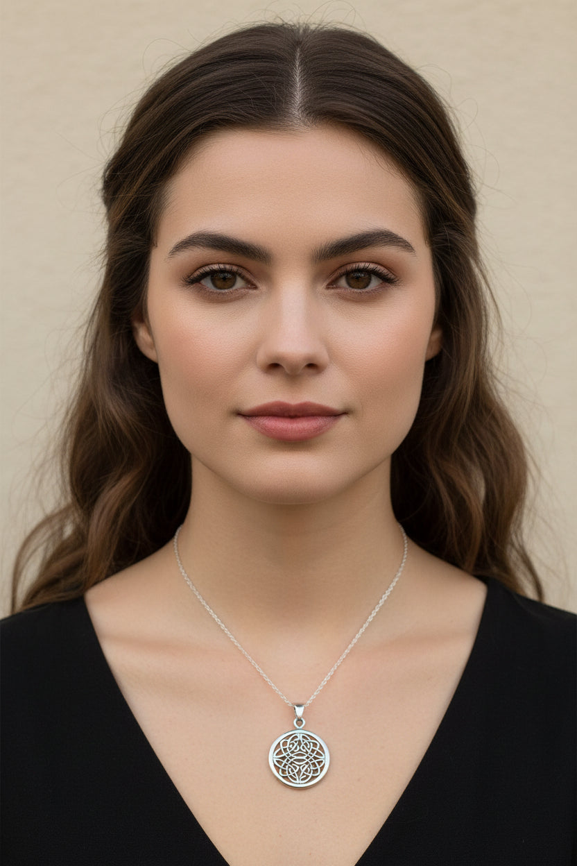 Storeen Celtic Knot Necklace in Sterling Silver — view 2