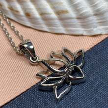 Load image into Gallery viewer, Lotus Necklace, Flower Jewelry, Yoga Necklace, Nature Jewelry, Mom Gift, Graduation Gift, Celtic Jewelry, Girlfriend Gift, Yoga Teacher Gift
