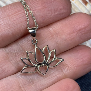 Lotus Necklace, Flower Jewelry, Yoga Necklace, Nature Jewelry, Mom Gift, Graduation Gift, Celtic Jewelry, Girlfriend Gift, Yoga Teacher Gift