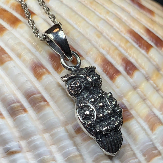 Owl Necklace, Bird Pendant, Nature Jewelry, Forest Jewelry, Pagan Jewelry, Mystical Jewelry, Gift for Her, Mom Gift, Wiccan Jewelry
