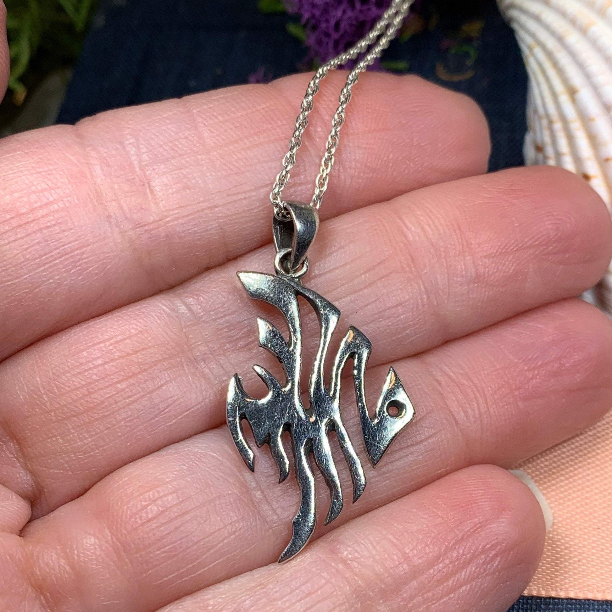 Tropical Fish Necklace, Nautical Jewelry, Sea Jewelry, Fish Pendant, Nature Jewelry, Animal Jewelry, Fish Necklace, Snorkel Lover Gift