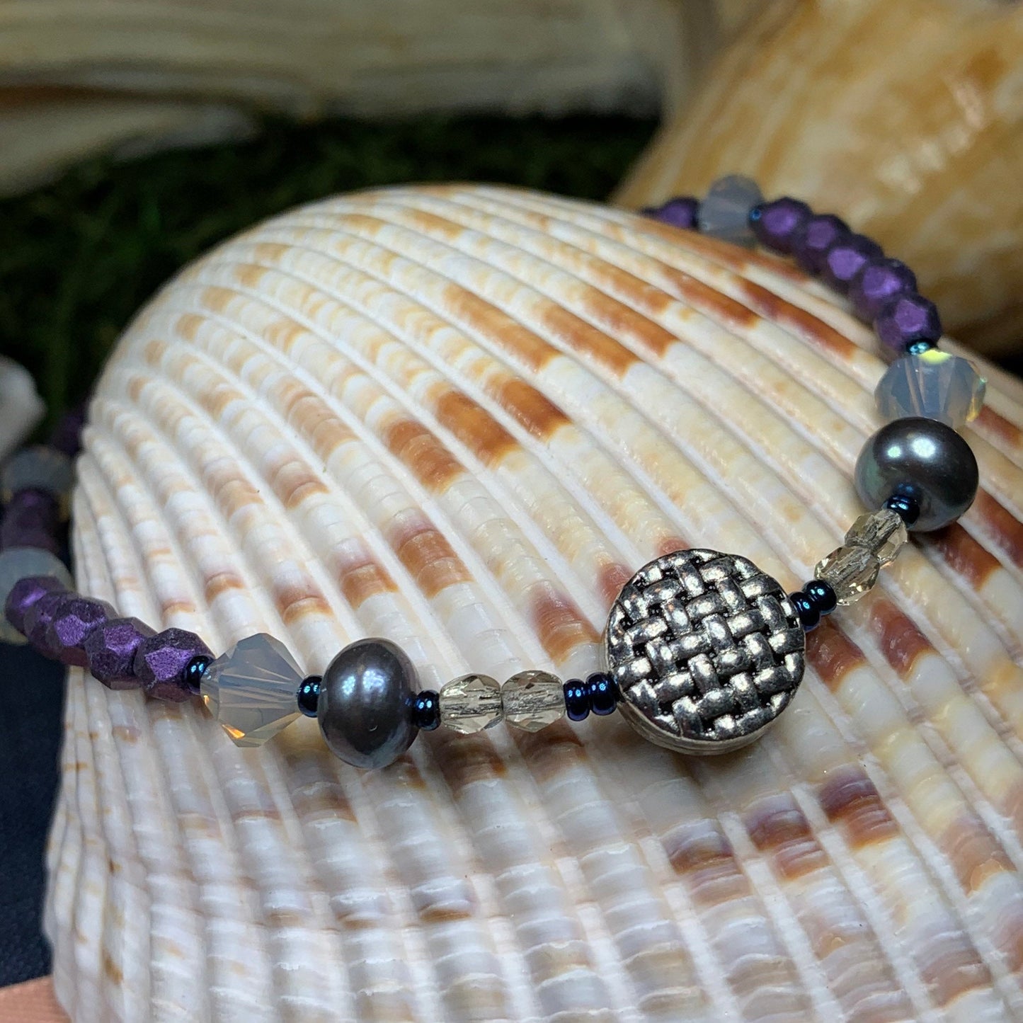 Celtic Ankle Bracelet, Crystal Ankle Bracelet, Crystal Anklet, Summer Jewelry, Beach Jewelry, Swarovski Crystal Bracelet, Boho Anklet