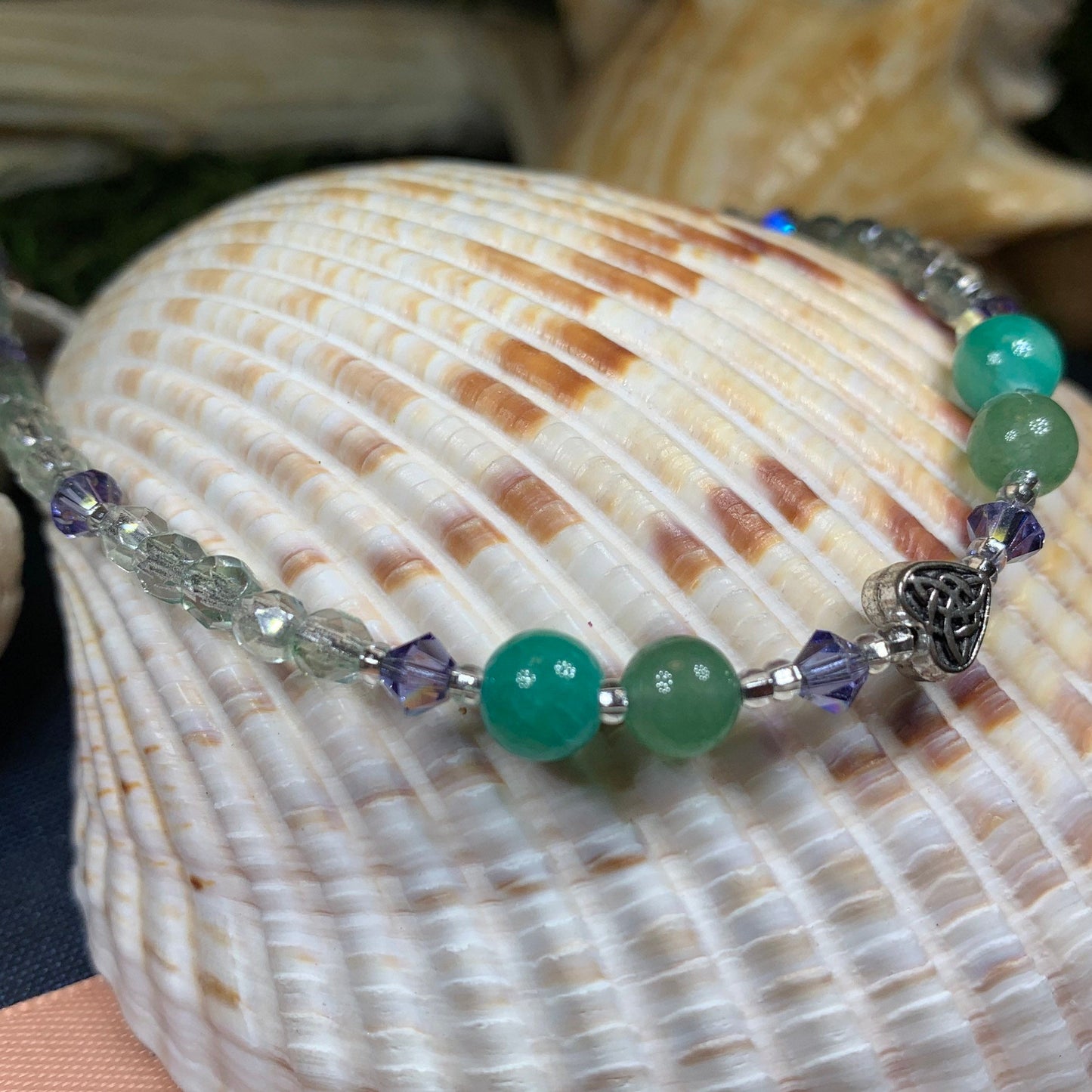Celtic Ankle Bracelet, Crystal Ankle Bracelet, Crystal Anklet, Summer Jewelry, Beach Jewelry, Swarovski Crystal Bracelet, Boho Anklet
