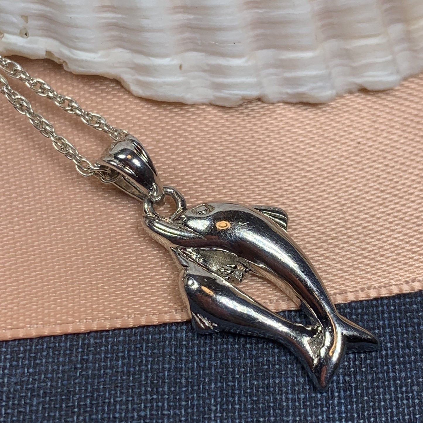 Dolphin Friends Necklace — view 2