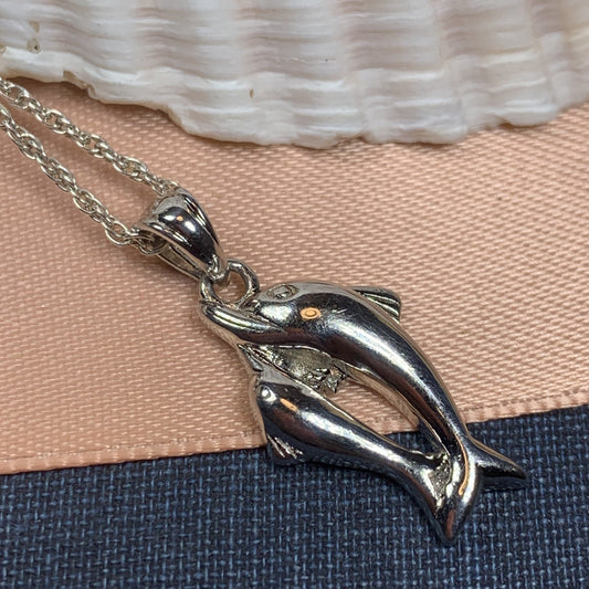 Dolphin Necklace, Beach Jewelry, Fish Jewerly, Nautical Jewelry, Beach Lover Jewelry, Fish Necklace, Nautical Jewelry, Sea Jewelry, Mom Gift