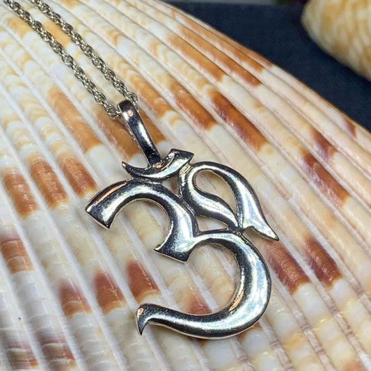 Om Necklace, Om Jewelry, Chakra Jewelry, Yoga Jewelry, Boho Jewelry, Inspirational Jewelry, Lotus Jewelry, Anniversary Gift, New Age Gift