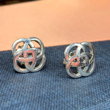 Load image into Gallery viewer, Celtic Knot Stud Earrings, Irish Jewelry, Celtic Jewelry, Anniversary Gift, Bridal Jewelry, Norse Jewelry, Yoga Jewelry, Wiccan Jewelry
