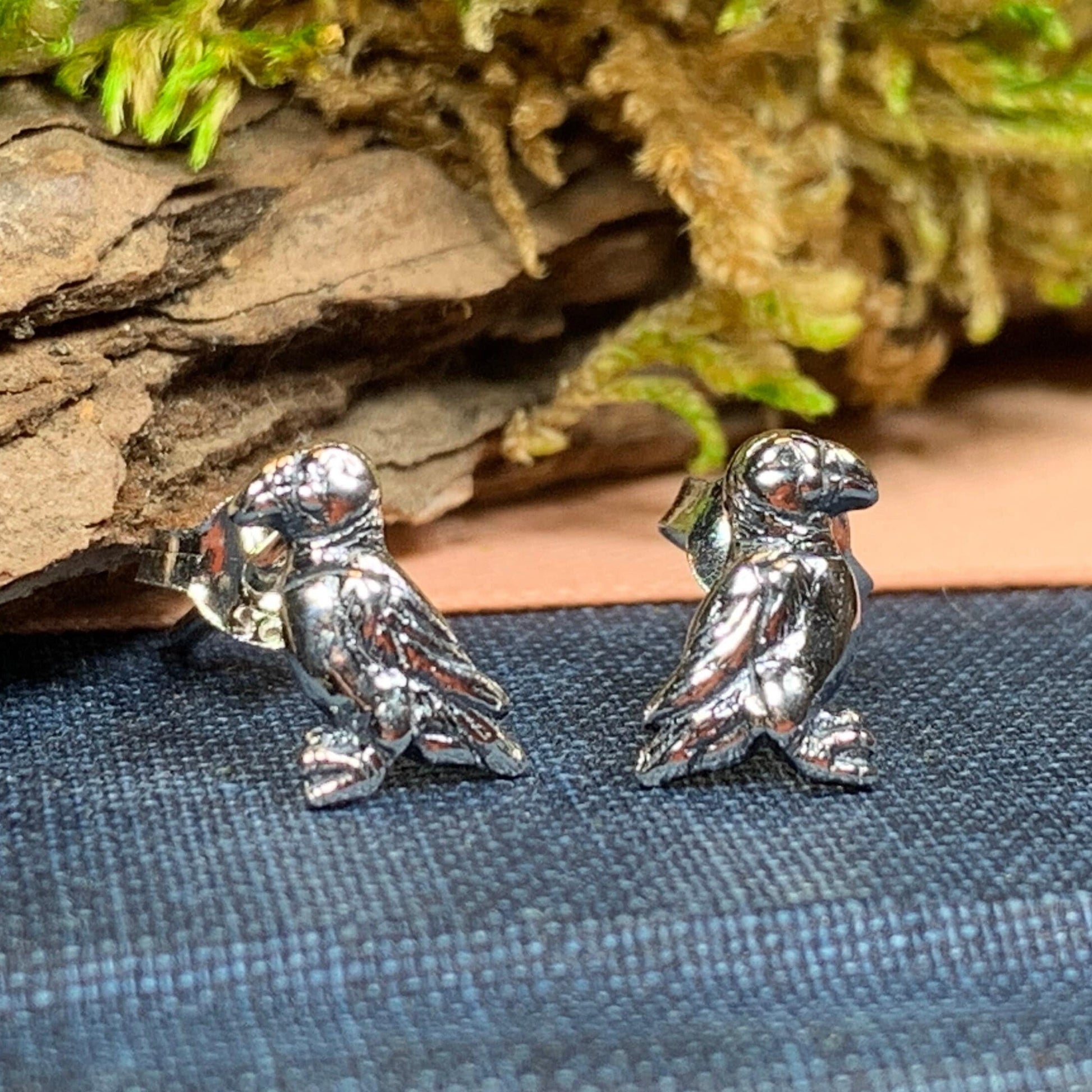 Puffin Earrings, Scotland Jewelry, Bird Stud Earrings, Seashore Bird Jewelry, Cute Earrings, Scottish Jewelry, Puffin Jewelry, Post Earrings