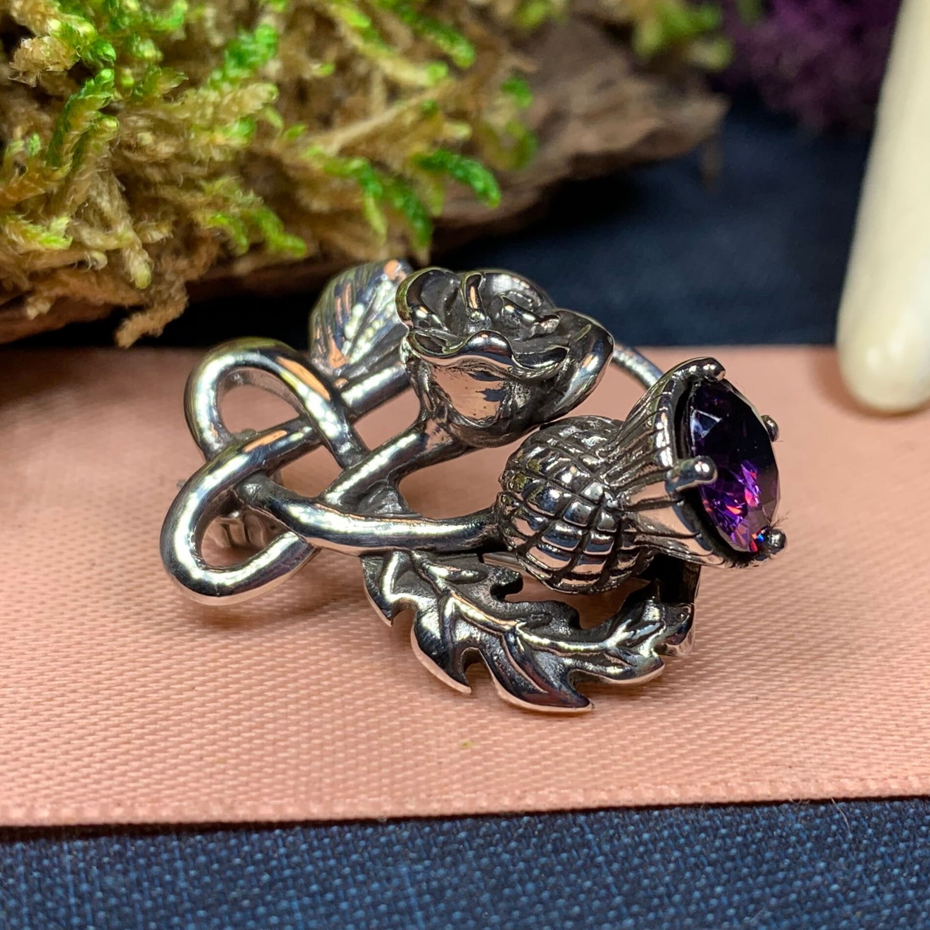 Thistle and Rose Brooch — view 6
