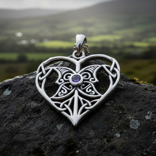 Heart Necklace, Celtic Knot Jewelry, Irish Jewelry, Celtic Jewelry, Scotland Jewelry, Bridal Jewelry, Trinity Knot Jewelry, Anniversary Gift