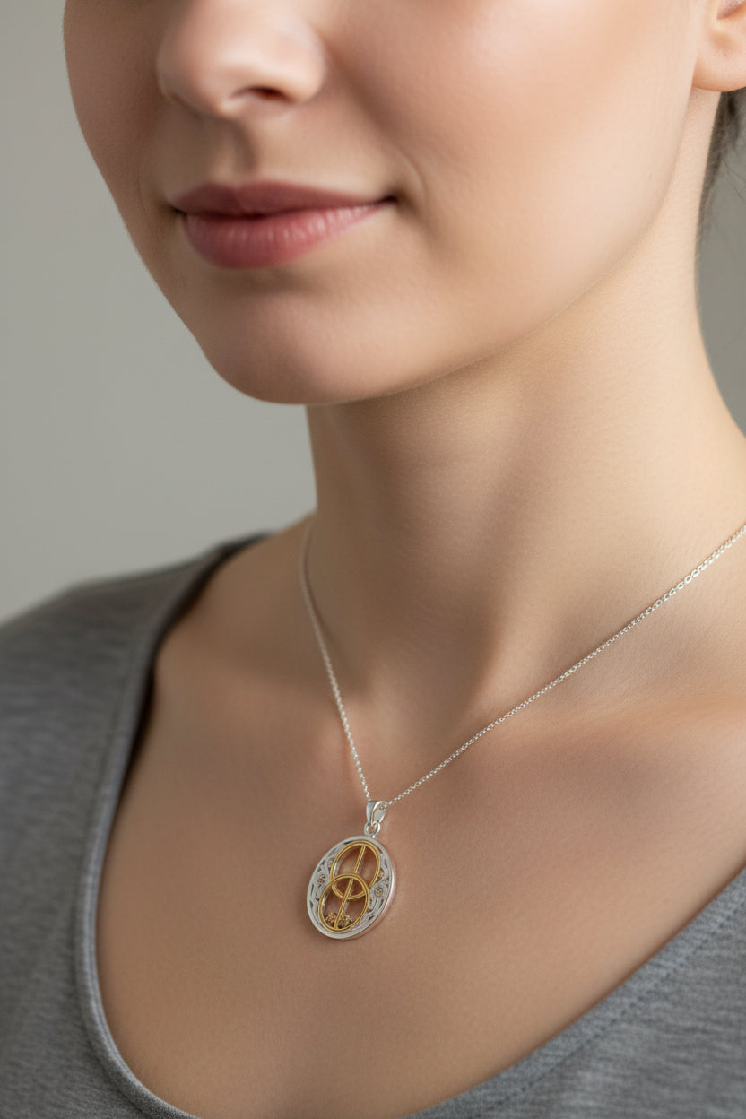 Chalice Well Necklace, Irish Jewelry, Celtic Jewelry, Scotland Jewelry, Anniversary Gift, Ireland Gift, Peace Jewelry, Spiritual Gift