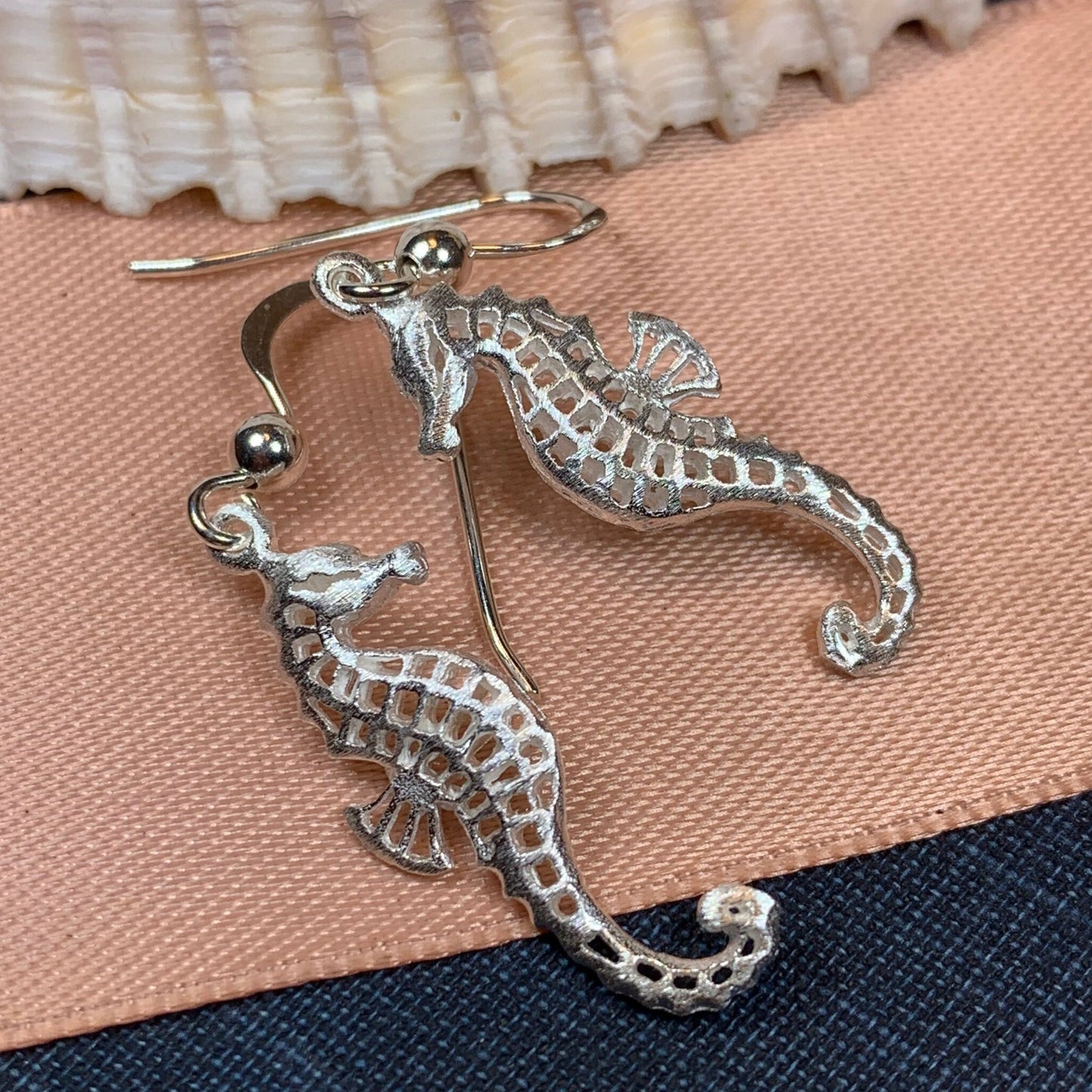 Satin Seahorse Earrings — view 4