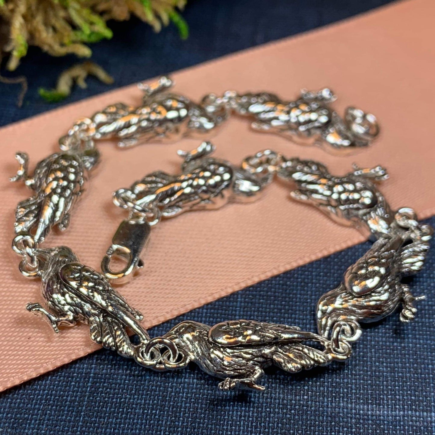Raven Bracelet, Wiccan Jewelry, Crow Jewelry, Black Bird Jewelry, Bird Jewelry, Pagan Jewelry, Nature Lover, Poe Jewelry, Gothic Jewerly