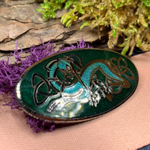 Load image into Gallery viewer, Celtic Dragon Brooch, Dragon Jewelry, Celtic Pin, Lapel Pin, Ireland Gift, Celtic Brooch, Enamel Jewelry Gift, Celtic Pin, Pagan Brooch
