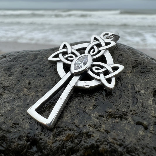 Celtic Cross Necklace, Cross Pendant, Irish Cross Necklace, Irish Jewelry, First Communion Gift, Religious Jewelry, Ireland Gift, Mom Gift