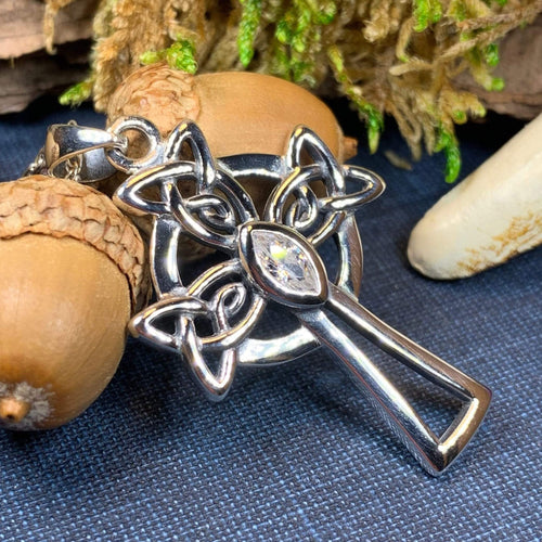 Celtic Cross Necklace, Cross Pendant, Irish Cross Necklace, Irish Jewelry, First Communion Gift, Religious Jewelry, Ireland Gift, Mom Gift