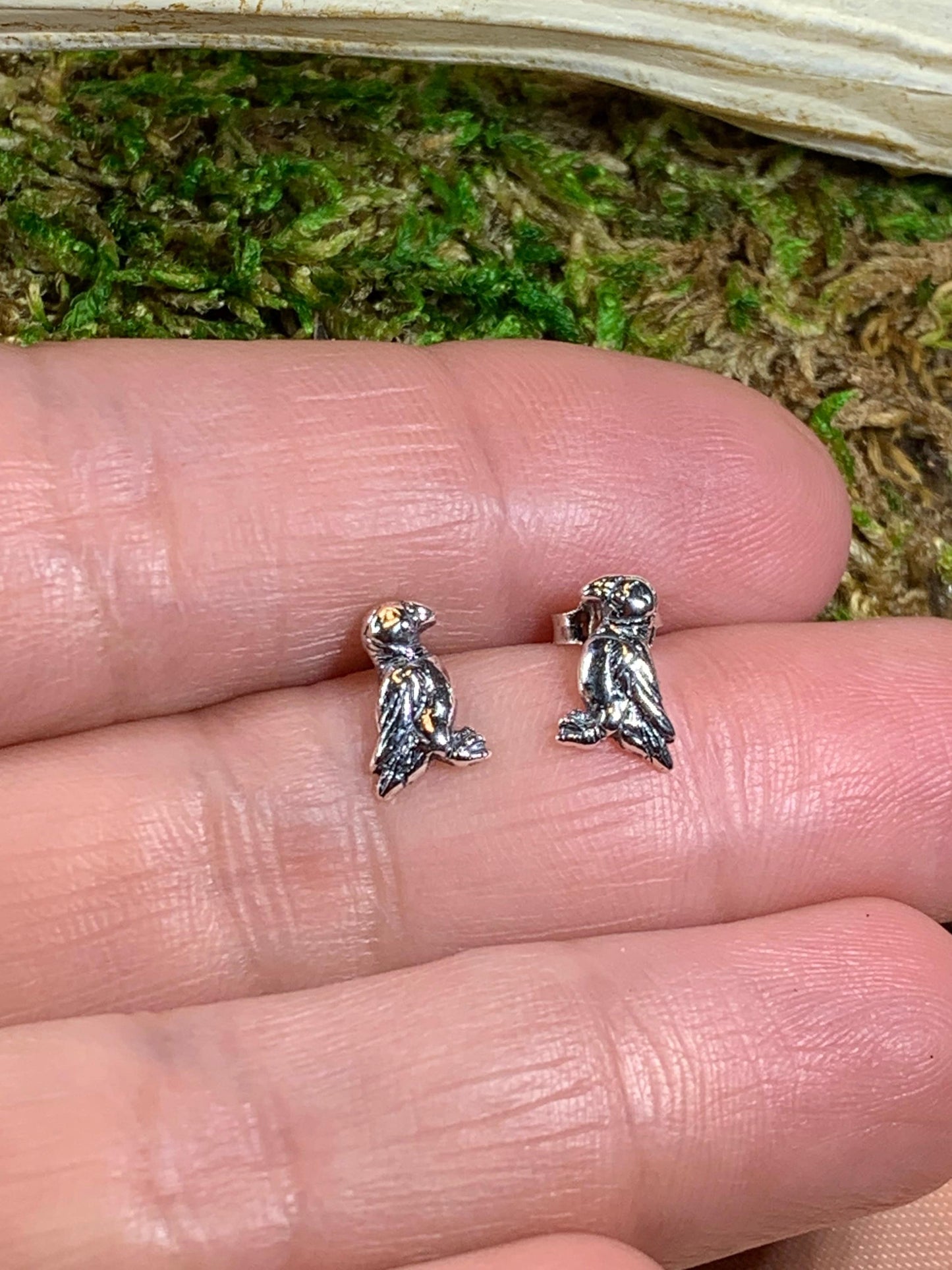 Puffin Earrings, Scotland Jewelry, Bird Stud Earrings, Seashore Bird Jewelry, Cute Earrings, Scottish Jewelry, Puffin Jewelry, Post Earrings