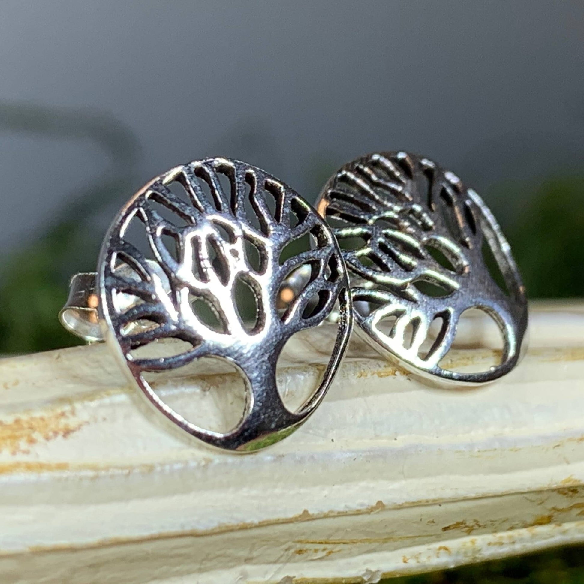 Tree of Life Stud Earrings, Tree Stud Earrings, Norse Jewelry, Wiccan Jewelry, Mom Gift, Sister Gift, Girlfriend Gift, Anniversary Gift