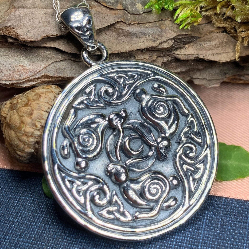 Rabbit Necklace, Triple Hare Necklace, Animal Jewelry, Nature Necklace, Celtic Jewelry, Hare Jewelry, Wiccan Jewelry, Goddess Pendant
