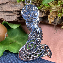 Load image into Gallery viewer, Fox Necklace, Celtic Jewelry, Triple Spiral Pendant, Irish Jewelry, Animal Jewelry, Celtic Knot Necklace, Woodland Jewelry, Friendship Gift
