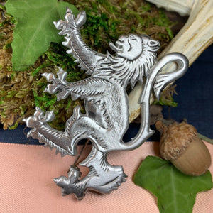 Lion Kilt Pin, Celtic Jewelry, Scotland Jewelry, Scottish Brooch, Groom Gift, Bagpiper Gift, Dad Gift, Fireman Gift, Police Gift, Pewter