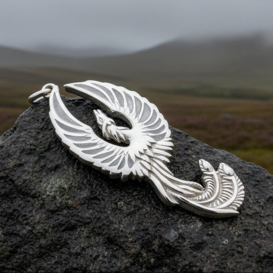 Uprising Phoenix Necklace in Sterling Silver — view 10