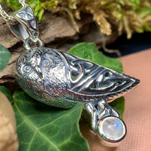 Load image into Gallery viewer, Owl Necklace, Celtic Jewelry, Bird Pendant, Nature Jewelry, Forest Jewelry, Pagan Jewelry, Mystical Jewelry, Gift for Her, Graduation Gift

