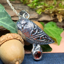 Load image into Gallery viewer, Owl Necklace, Celtic Jewelry, Bird Pendant, Nature Jewelry, Forest Jewelry, Pagan Jewelry, Mystical Jewelry, Gift for Her, Graduation Gift
