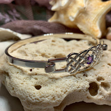 Load image into Gallery viewer, Celtic Knot Bracelet, Celtic Jewelry, Irish Jewelry, Love Knot Jewelry, Bridal Jewelry, Amethyst Jewelry, Wife Gift, Wiccan Jewelry, Norse
