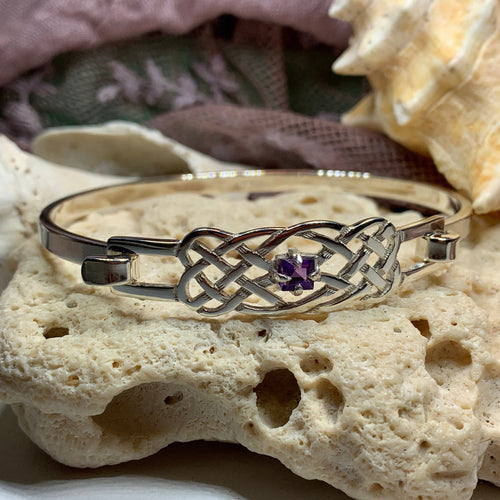 Celtic Knot Bracelet, Celtic Jewelry, Irish Jewelry, Love Knot Jewelry, Bridal Jewelry, Amethyst Jewelry, Wife Gift, Wiccan Jewelry, Norse