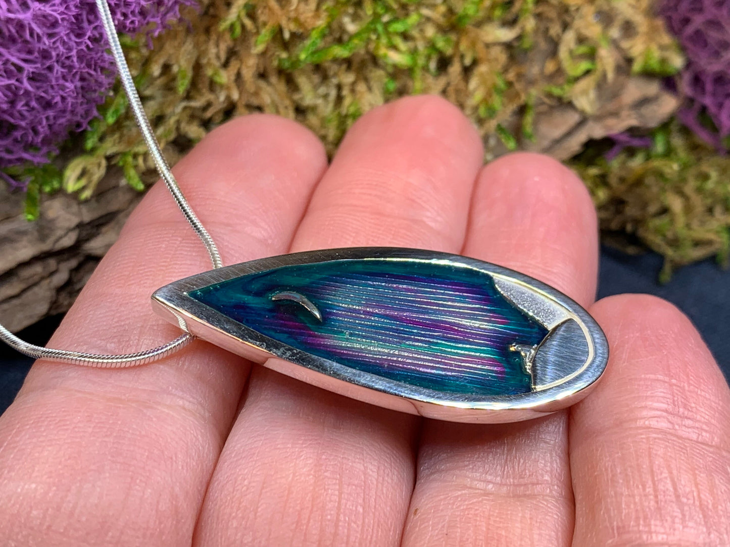 Northern Lights Sky Necklace - Handmade in Scotland — view 12
