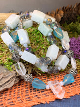 Load image into Gallery viewer, Quartz Crystal Necklace, Gemstone Jewelry, Boho Beaded Jewelry, Crystal Necklace, Wiccan Jewelry, Teacher Gift, Yoga Gift, Mom Gift
