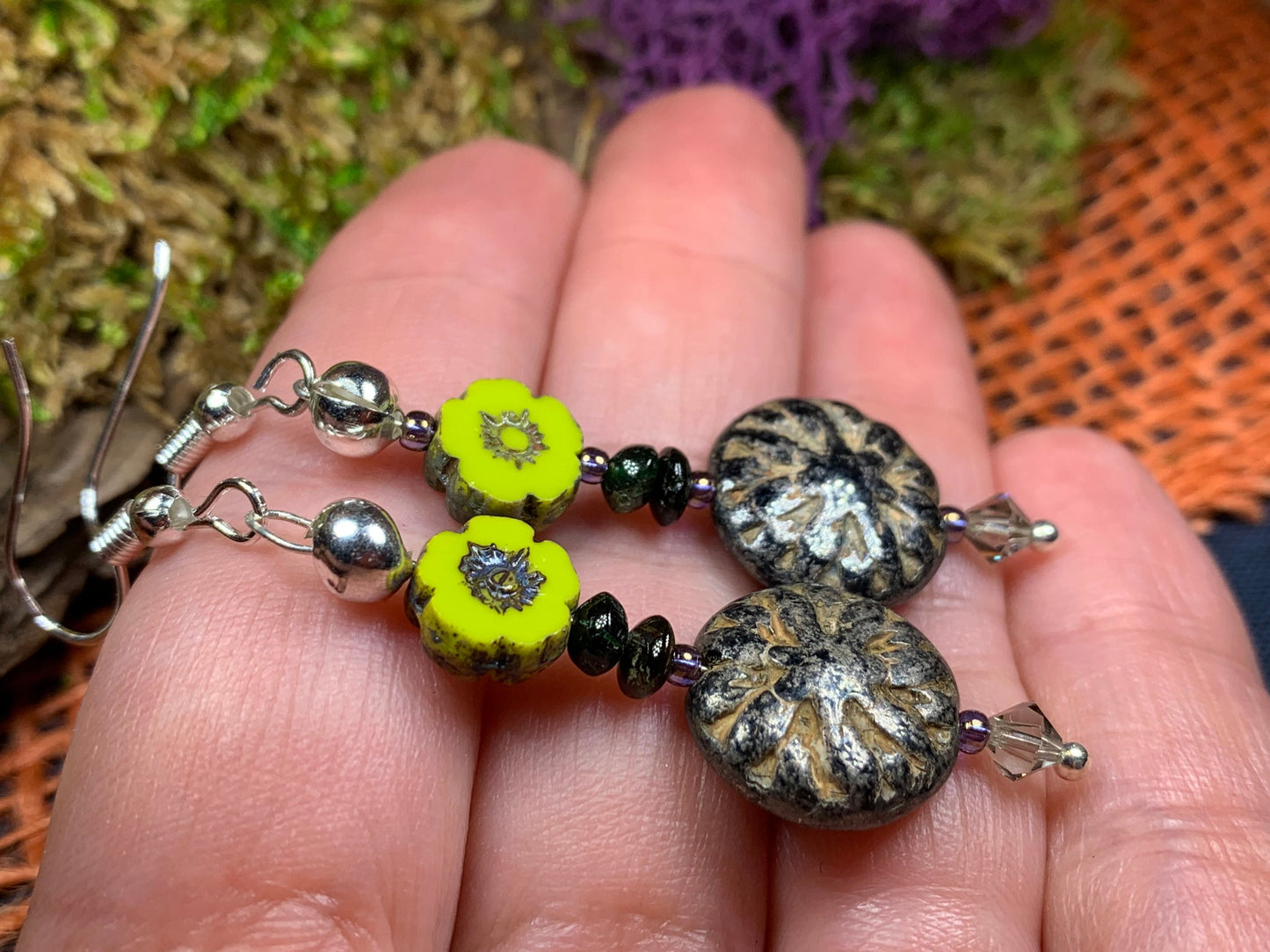 Lotus Autumn Earrings — view 5