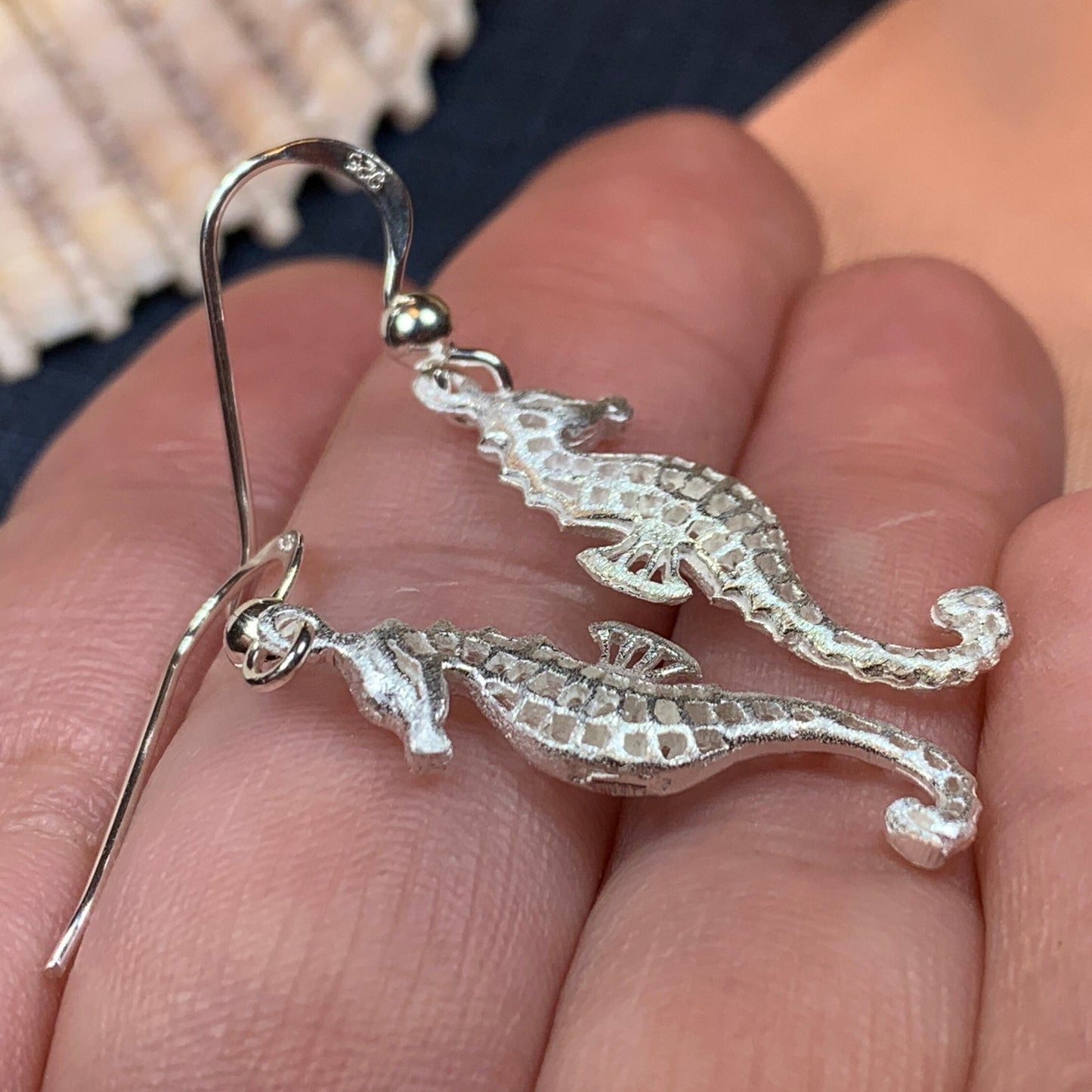 Satin Seahorse Earrings — view 6