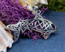 Load image into Gallery viewer, Shark Necklace, Celtic Jewelry, Celtic Shark Pendant, Irish Jewelry, Ocean Jewelry, Fish Jewelry, Celtic Knot Jewelry, Survivor Gift
