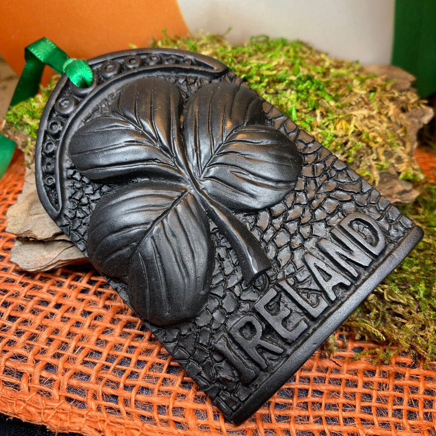 Shamrock Ornament, Turf Hanging Ornament, Christmas Tree Ornament, Ireland Shamrock Gift, Irish Turf Gift, Housewarming Gift, New Home Gift