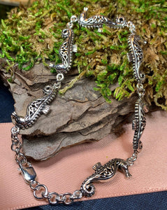 Seahorse Bracelet, Celtic Jewelry, Irish Jewelry, Celtic Knot Bracelet, Ocean Lover Jewelry, Girlfriend Gift, Wife Gift, Ireland Jewelry