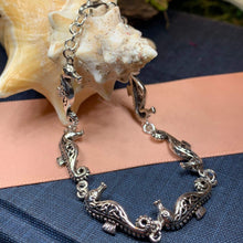 Load image into Gallery viewer, Seahorse Bracelet, Celtic Jewelry, Irish Jewelry, Celtic Knot Bracelet, Ocean Lover Jewelry, Girlfriend Gift, Wife Gift, Ireland Jewelry
