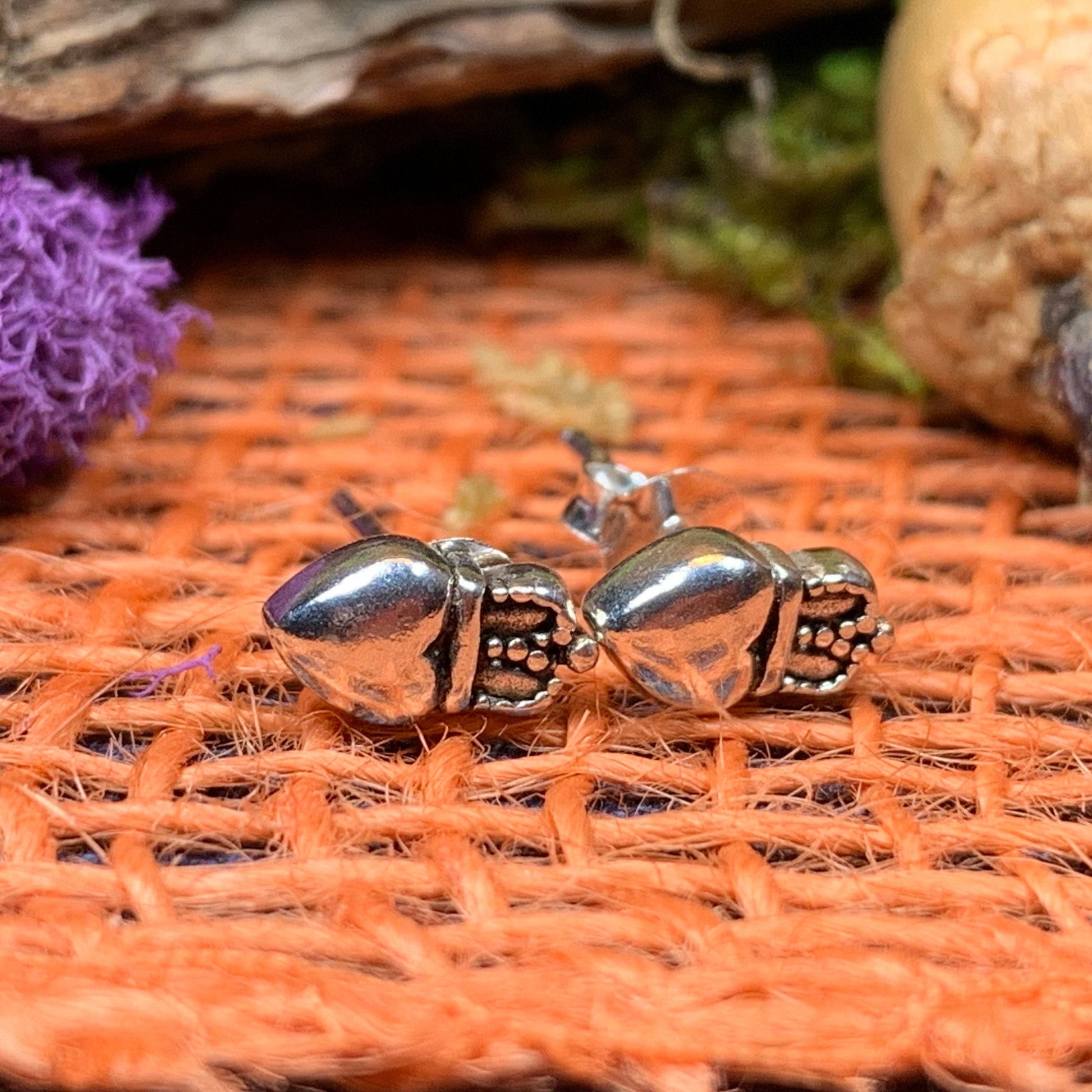 Dorcas Irish Claddagh Earrings in Sterling Silver — view 6
