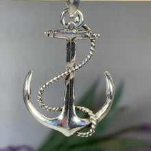 Load image into Gallery viewer, Anchor Necklace, Nautical Jewelry, Boat Pendant, Christian Jewelry, Hope Necklace, Retirement Gift, Ocean Lover Gift, Beach Jewelry
