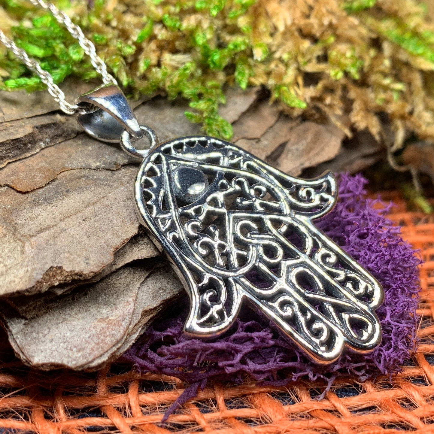 Hamsa Hand Necklace, Celtic Jewelry, Evil Eye Jewelry, Yoga Jewelry, Celtic Knot Jewelry, Protection Jewelry, Hand Jewelry, Yoga Gift