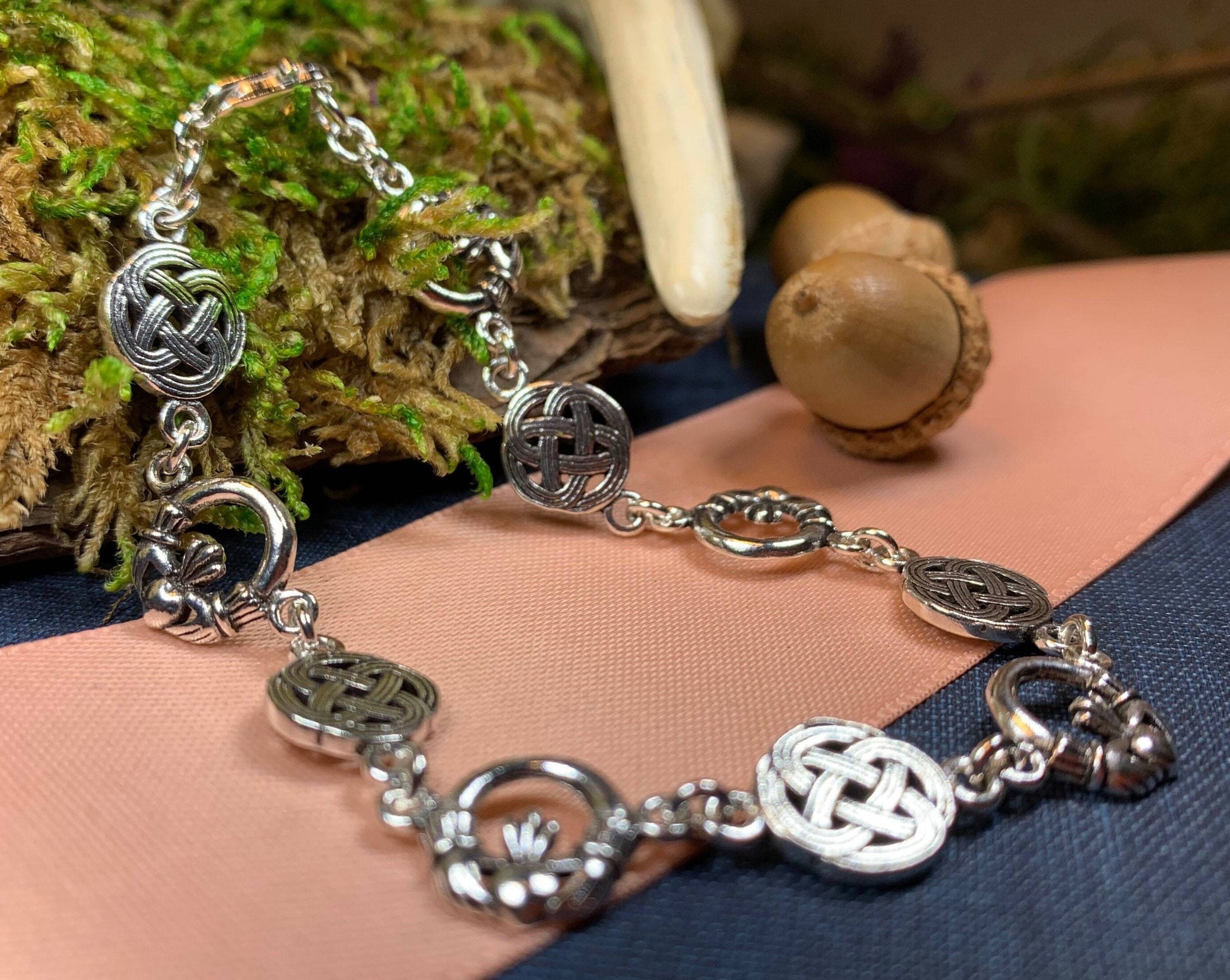Neenah Claddagh Celtic Knot Bracelet in Sterling Silver — view 7