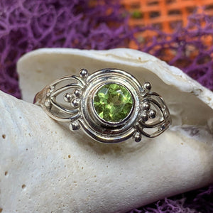 Celtic Ring, Silver Celtic Ring, Statement Ring, Boho Jewelry, Gemstone Celtic Jewelry, Anniversary Gift, Wiccan Jewelry, Birthstone Ring