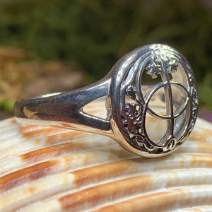 Chalice Well Ring, Irish Jewelry, Silver Celtic Ring, Mystical Jewelry, Anniversary Gift, Ireland Gift, Peace Jewelry, Spiritual Gift