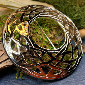 Celtic Knot Brooch, Celtic Jewelry, Irish Jewelry, Scotland Brooch, Anniversary Gift, Celtic Pin, Ireland Gift, Extra Large Plaid Pin