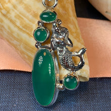 Load image into Gallery viewer, Mermaid Necklace, Celtic Jewelry, Chalcedony Jewelry, Anniversary Gift, Nautical Jewelry, Inspirational Gift, Beach Lover Gift, Sea Jewelry
