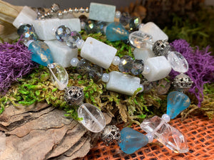 Quartz Crystal Necklace, Gemstone Jewelry, Boho Beaded Jewelry, Crystal Necklace, Wiccan Jewelry, Teacher Gift, Yoga Gift, Mom Gift